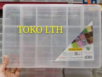 1-770-1.jpg KOTAK PERKAKAS REIKO 1418 SEKAT 18 GREEN LEAF / KOTAK BOX BAUT PERHIASAN AKSESORIS OBAT SERBAGUNA