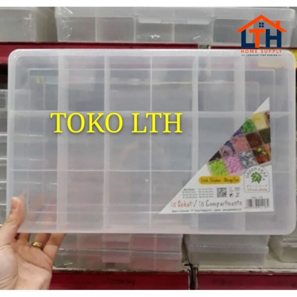 1-770-1.jpg Kotak Perkakas Reiko 18 Sekat 1418-Green Leaf