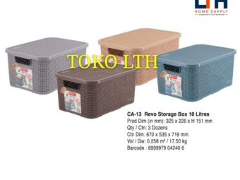 1-774-1.jpg REVO STORAGE 10 LITER CA13 KOTAK BOX WADAH PENYIMPANAN SERBAGUNA TUTUP CA 13 LION STAR / CONTAINER BOX / KERANJANG TUTUP