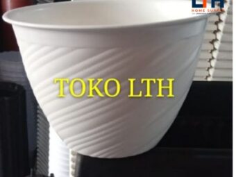 POT TAWON 15 PUTIH / POT BUNGA / POT TANAMAN PUTIH PLASTIK