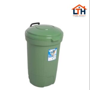 TEMPAT SAMPAH RODA BIO BULAT 120 LITER LTR GREEN LEAF 2120