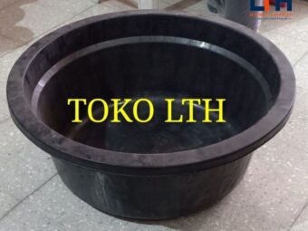 BASKOM BAK KARET ANTI PECAH 70 CM BULAT PLASTIK / JOLANG HITAM BESAR / EMBER