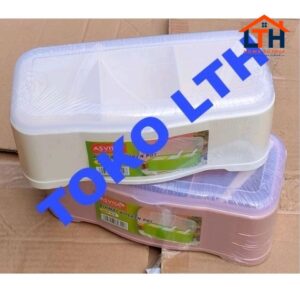 TEMPAT BUMBU ISI 3 / KOTAK BOX WADAH GARAM GULA SEKAT 3 / RAK BUMBU SERBAGUNA