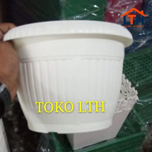 1-883-1.jpg POT BUNGA PUTIH 25 PLASTIK / POT TANAMAN