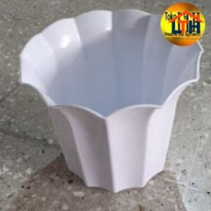 POT LILY 17 CM PUTIH / POT TANAMAN PLASTIK / POT BUNGA