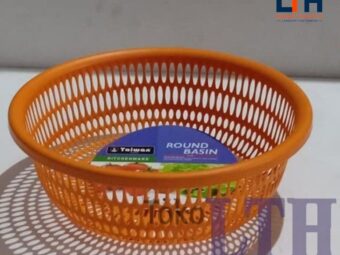 KERANJANG BUAH SERBAGUNA/ BASKOM BULAT CUCI SAYUR LUBANG/ TEMPAT BUAH