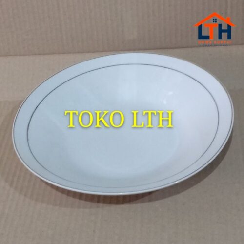 1-902-1.jpg PER 6 PCS PIRING MAKAN CEKUNG 9" KERAMIK LIST MAS PORSELEN BELING / PIRING PRASMANAN