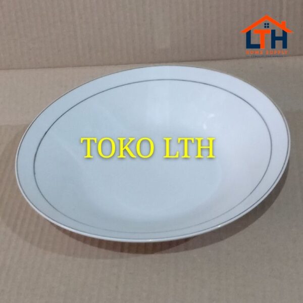 1-902-1.jpg PER 6 PCS PIRING MAKAN CEKUNG 9" KERAMIK LIST MAS PORSELEN BELING / PIRING PRASMANAN