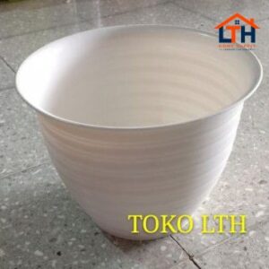 1-917-1.jpg POT TAWON 30 PUTIH / POT BUNGA / POT TANAMAN PUTIH PLASTIK