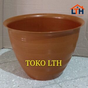 POT TAWON MADU 45 COKLAT / POT BUNGA BESAR / POT TANAMAN PLASTIK