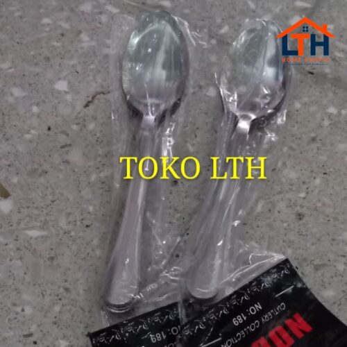 PER 6 PCS SENDOK MAKAN STAINLESS STEEL TEBAL MOTIF POLOS