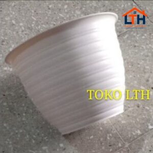 1-937-1.jpg POT TAWON MADU 25 PUTIH / POT BUNGA / POT TANAMAN PUTIH PLASTIK