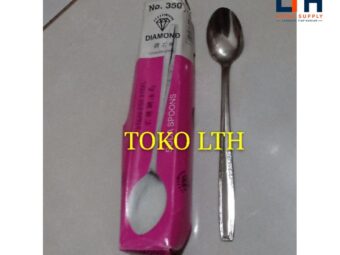 12 PCS SENDOK SIRUP ES COCKTAIL SODA DIAMOND / SENDOK TEH PANJANG STAINLESS STEEL