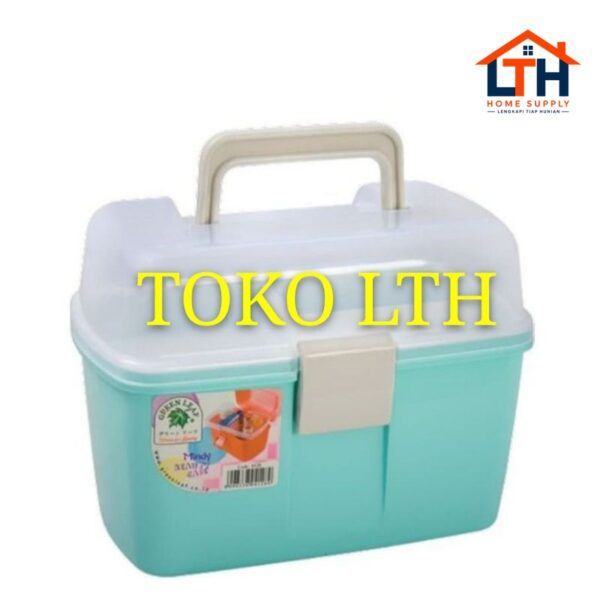 1-963-1.jpg KOTAK KOSMETIK MINDY 4128 GREEN LEAF / BEAUTY CASE / KOTAK JINJING