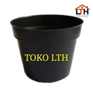 POT HITAM 15 CM POLOS PLASTIK / POT BUNGA / POT TANAMAN PLASTIK