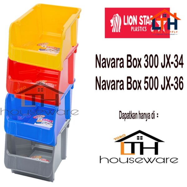 2-1005-1.jpg NAVARA BOX 500 KOTAK SUSUN SERBAGUNA/WADAH PENYIMPANAN MULTIFUNGSI LION STAR JX-36