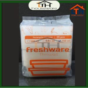 2-1006-1.jpg KOTAK MAKANAN PLASTIK 750ML FOOD CONTAINER BOX FRESHWARE THINWALL 750 ML