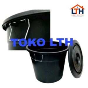Ember+Tutup Gagang Kawat 60L - Hitam