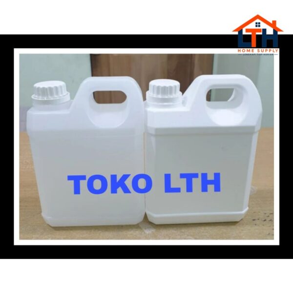 JERIGEN 1 LITER KOTAK PUTIH SUSU TUTUP SEGEL HDPE JERIGEN BOTOL 1 LTR 1000 ML KIMIA MADU SABUN