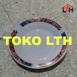 2-1059-1.jpg PIRING KEMBANG 8" KERAMIK / PIRING MAKAN KB PORCELAIN PORSELEN