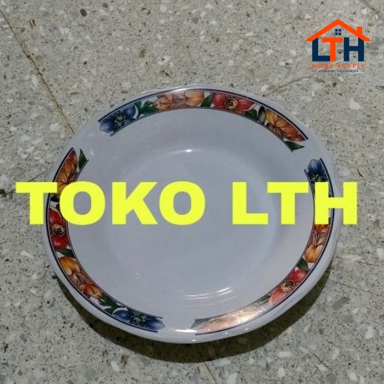 2-1059-1.jpg PIRING KEMBANG 8" KERAMIK / PIRING MAKAN KB PORCELAIN PORSELEN