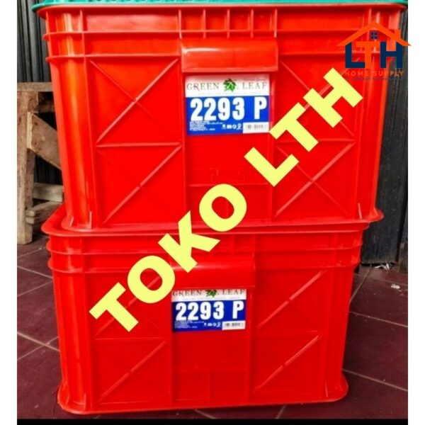 2-1066-1.jpg CONTAINER BOX INDUSTRI 2293 P GREEN LEAF KOTAK BOX WADAH SERBAGUNA 2293P