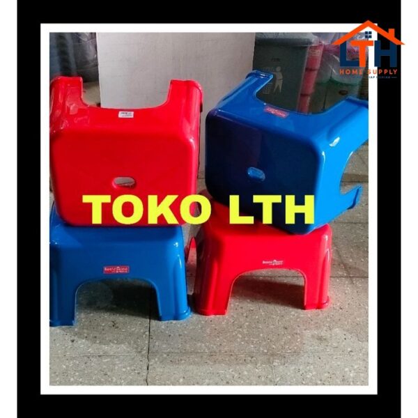 KURSI BANGKU JONGKOK PENDEK SEGI AMANA BASIC HOME LS JOJODOG DENGKLIK PLASTIK TANGGUNG