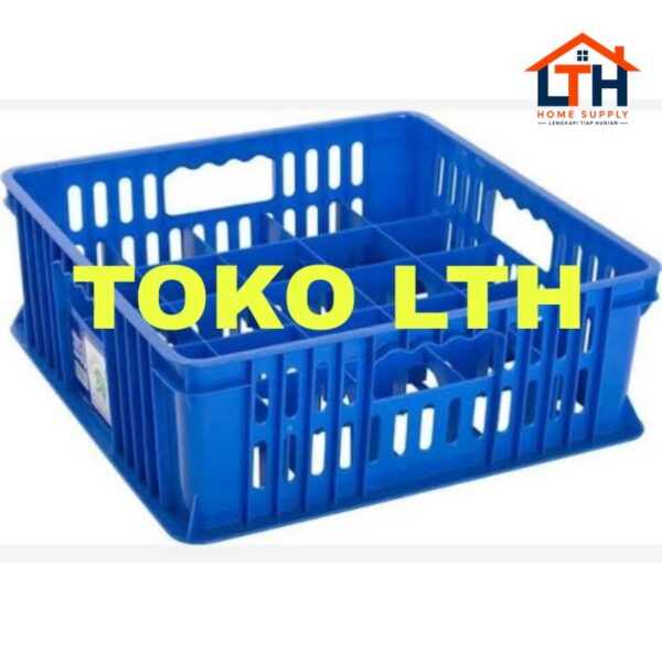 CONTAINER GELAS 25 SEKAT 2215L GREEN LEAF BOX RAK CUCI GELAS PLASTIK 2215 L