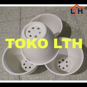 2-1134-1.jpg POT TAWON MADU TULIP 30 PUTIH PLASTIK POT BUNGA TANAMAN BESAR