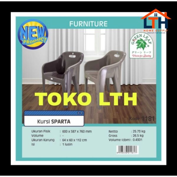 KURSI SANTAI SPARTA 1181 GREEN LEAF BANGKU SENDER TERAS TAMAN PLASTIK