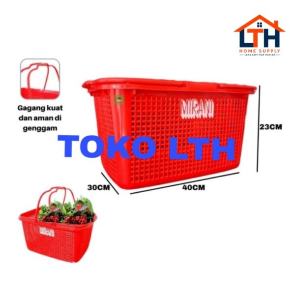 KERANJANG PASAR BELANJA MIRANI BASKET JINJINGAN SERBAGUNA SUPERMARKET KOTAK TAS PARCEL