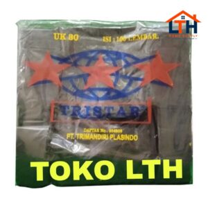 2-1170-1.jpg KANTONG KRESEK PLASTIK SAMPAH HITAM TRISTAR 24 30 TRASH BAG