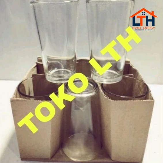 2-1183-1.jpg 6 PCS GELAS MINUM SIROP SIRUP TEH KOPI 212 CANGKIR MUG BELING KACA