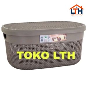Wadah+Tutup Oval Serbaguna Orimono 3309 - Green Leaf