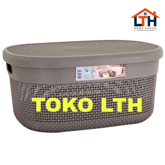 Wadah+Tutup Oval Serbaguna Orimono 3309 - Green Leaf
