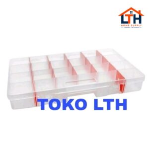 2-1196-1.jpg KOTAK PERKAKAS SEKAT 6-23 LORRAINE 1396 GREEN LEAF BOX PERHIASAN ALAT JAHIT WADAH SERBAGUNA STORAGE BOX