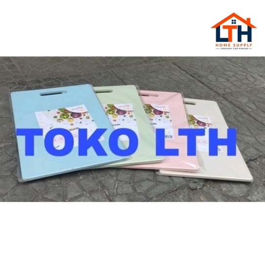 2-1202-1.jpg TALENAN PLASTIK WARNA L BESAR SEGI 522 RED HOUSE CHOPPING BOARD LARGE
