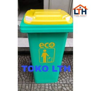2-1204-1.jpg TEMPAT SAMPAH SEGI 100 LITER RODA 9955 DUSTBIN ECO ATARI GREEN LEAF