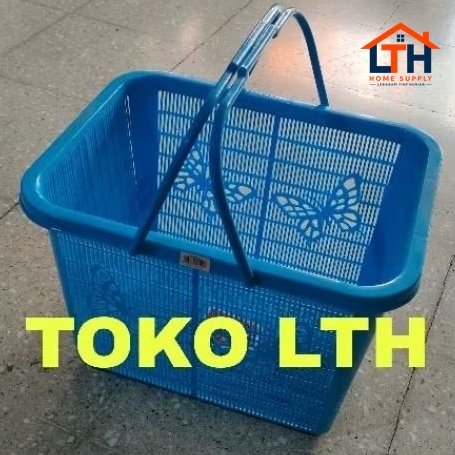 2-1213-1.jpg KERANJANG PASAR BELANJA KUPU KUPU B ELEGANT GLOBAL EAGLE SHOPPING BASKET