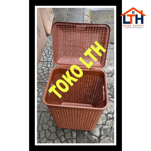 2-1224-1.jpg Keranjang Laundry Motif Rotan -Troy Hamper