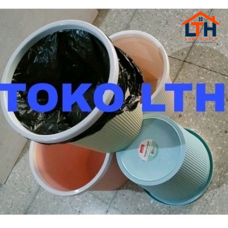 KERANJANG TONG TEMPAT SAMPAH POLOS PLASTIK BULAT TINGGI BESAR 985 REDHOUSE