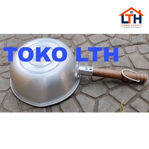 PANCI SUSU MIE GAGANG KAYU MASPION JAWA YUKIHIRA POLOS ALUMINIUM MILK SAUCEPAN