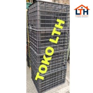 2-1260-1.jpg CONTAINER KERANJANG INDUSTRI BOX WADAH SERBAGUNA KRAT LUBANG HITAM
