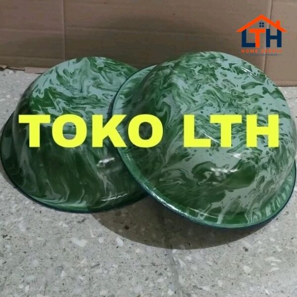 2-1284-1.jpg BASKOM 26 CM LURIK BLURIK BLIRIK ENAMEL KALENG BELANG JADUL SENG WASKOM PANCI