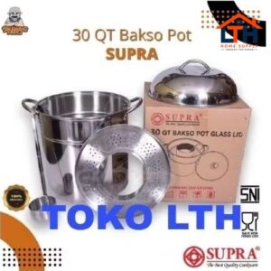 2-1313-1.jpg PANCI DANDANG BAKSO SUPRA 30 QT STAINLESS STOCKPOT STEAMER BULENG BASO