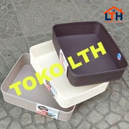 2-1316-1.jpg 762 KERANJANG BOX KOTAK WADAH LACI ORGANIZER 762 WILLOW GREEN LEAF MULTIFUNGSI