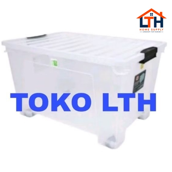 2-1327-1.jpg ATLAS CB100 CONTAINER BOX RODA TRANSPARAN 100 LTR SHINPO CB 100 SIP102 BENING KOTAK WADAH PENYIMPANAN CB100 SIP 102