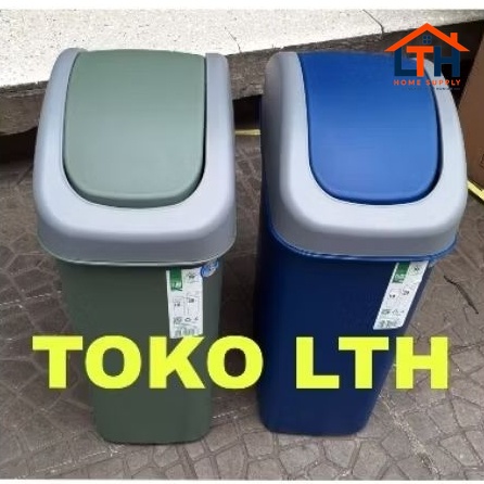 2-1348-1.jpg TEMPAT SAMPAH SLIM 18 LITER GREEN LEAF 2126 KOTAK TONG SAMPAH TUTUP GOYANG