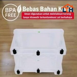 TITAN CB115 CONTAINER BOX RODA TRANSPARAN 115 LITER SHINPO SIP103 BENING KOTAK WADAH PENYIMPANAN CB 115 SIP 103