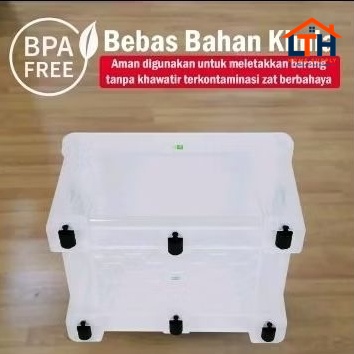 TITAN CB115 CONTAINER BOX RODA TRANSPARAN 115 LITER SHINPO SIP103 BENING KOTAK WADAH PENYIMPANAN CB 115 SIP 103